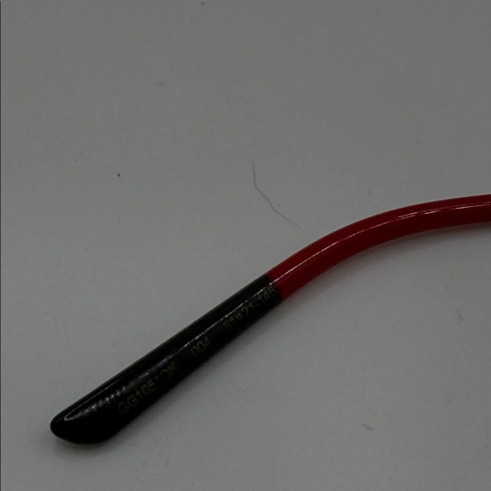 Gucci Black and Red Round Eyeglasses GG1051OK No Case